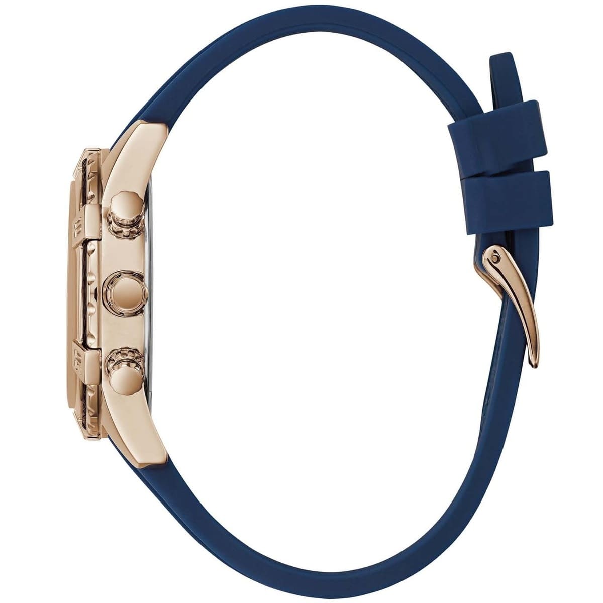 Guess Catalina W0562L3 Rose Gold & Blue Rubber Watch