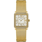 Guess Highline W0826L2 Gold Mesh Square Crystal Ladies Watch