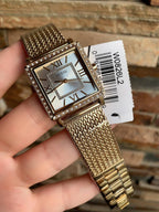Guess Highline W0826L2 Gold Mesh Square Crystal Ladies Watch