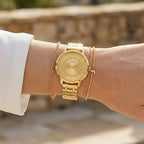 Guess Montauk W0933L2 Glitter Dial Women's Gold-Tone Watch