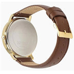 Guess Montauk W0934L3 Gold Case Crystal Bezel Brown Leather Women's Watch