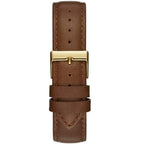 Guess Montauk W0934L3 Gold Case Crystal Bezel Brown Leather Women's Watch