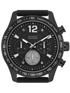 Guess Fleet W0971G1 Men's Black Chronograph Rubber Watch