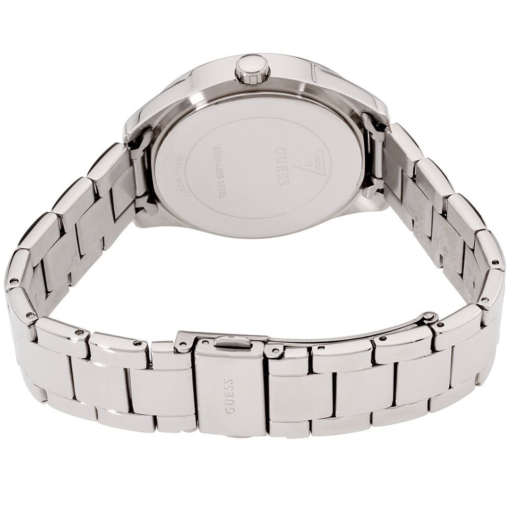 Guess Glitter Girl W0987L1 Silver Case Glitz Logo Dial Steel Women's Watch