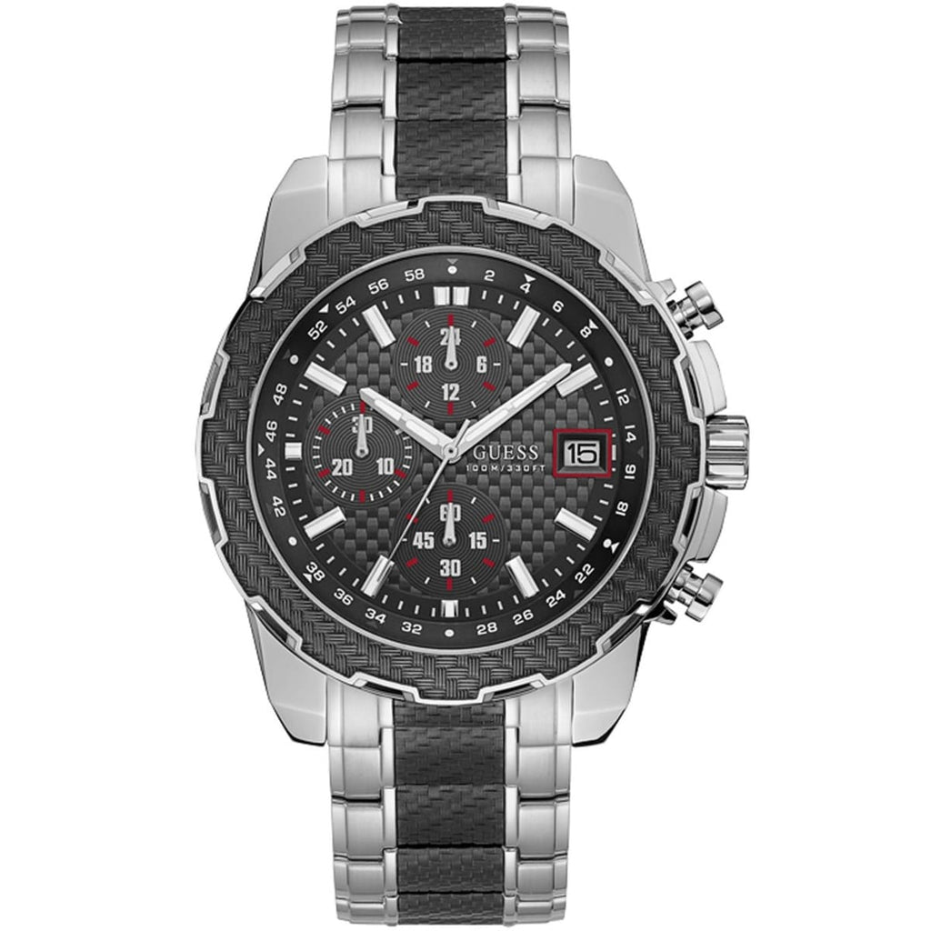 Guess Octane W1046G1 Men's Silver Steel Chronograph Watch