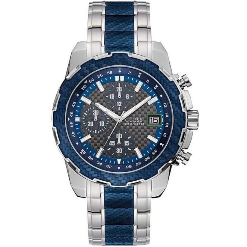 Guess Octane W1046G2 Men's Two-Tone Blue & Silver Chronograph Watch
