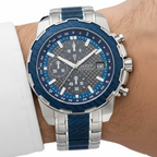 Guess Octane W1046G2 Men's Two-Tone Blue & Silver Chronograph Watch