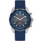 Guess Octane W1047G2 Men's Blue Bezel Grey Dial Rubber Watch