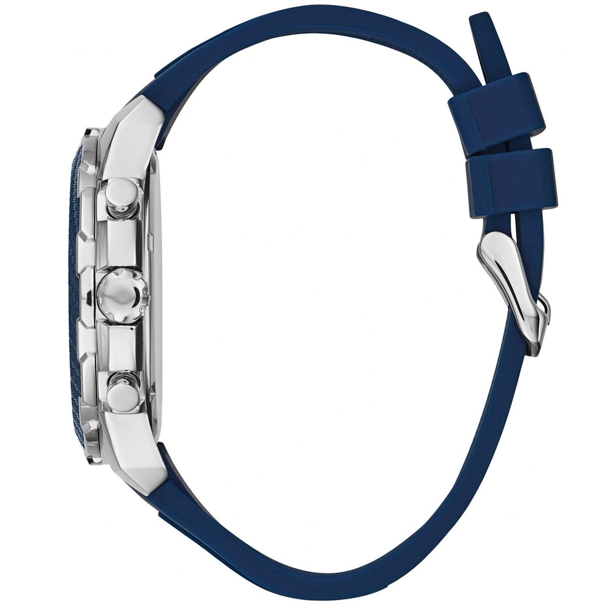Guess Octane W1047G2 Men's Blue Bezel Grey Dial Rubber Watch
