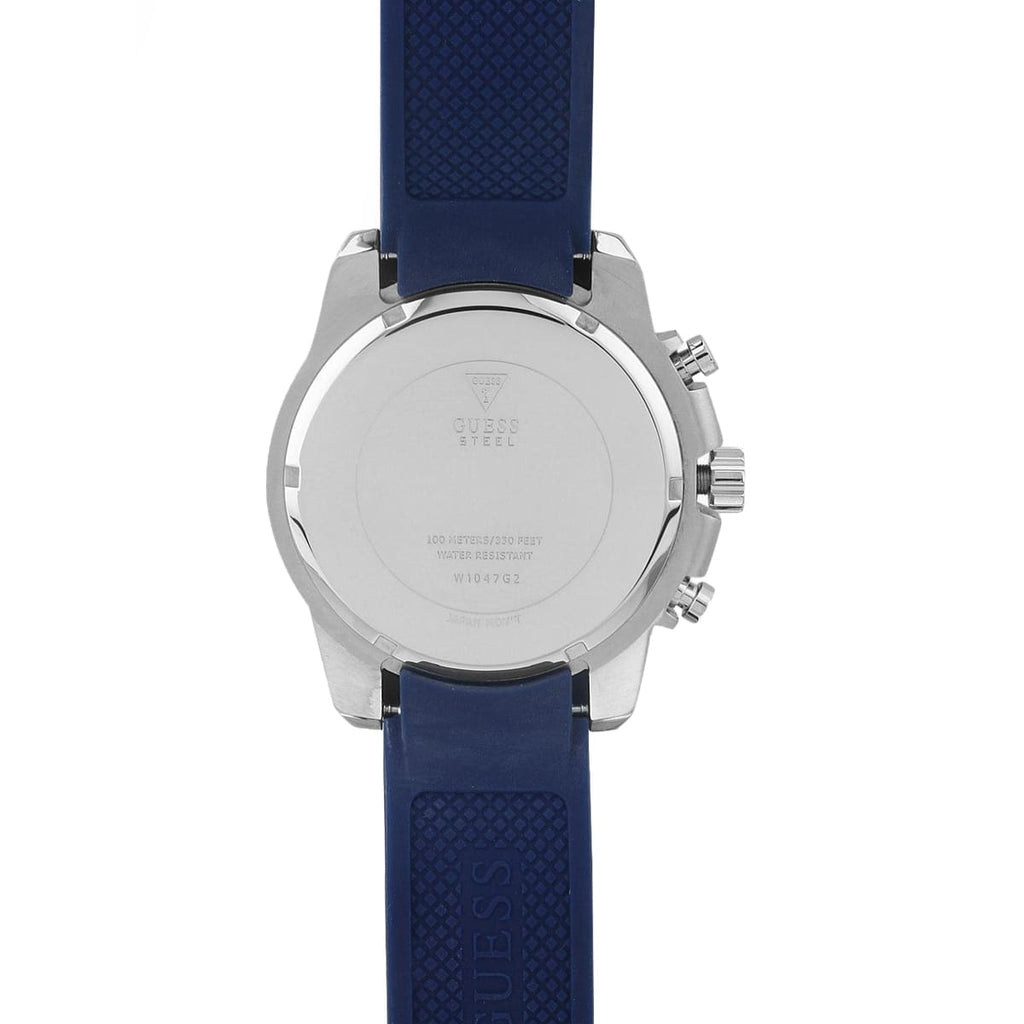 Guess Octane W1047G2 Men's Blue Bezel Grey Dial Rubber Watch