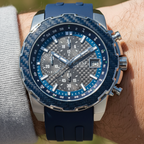 Guess Octane W1047G2 Men's Blue Bezel Grey Dial Rubber Watch