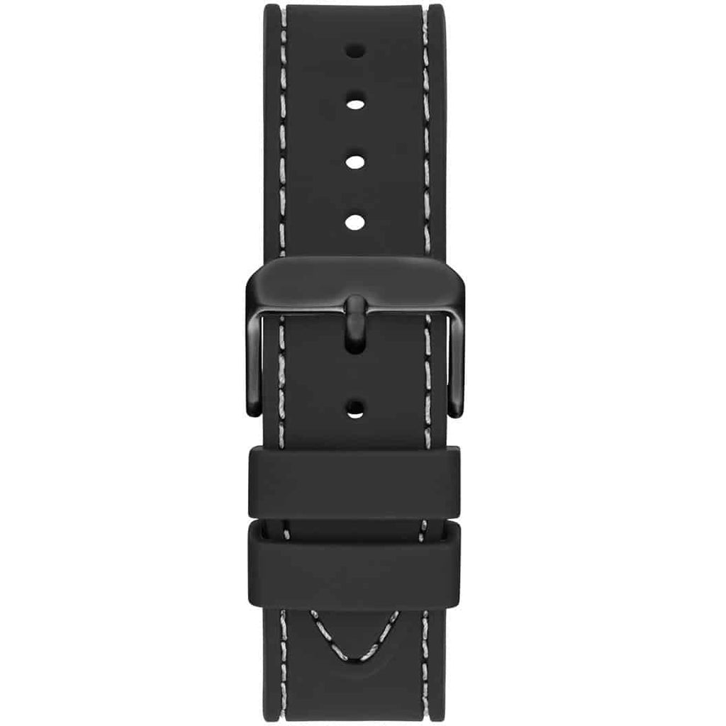 Guess Odyssey W1108G3 Black Case Panda Dial Rubber Strap Men's Watch