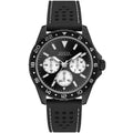 Guess Odyssey W1108G3 Black Case Panda Dial Rubber Strap Men's Watch