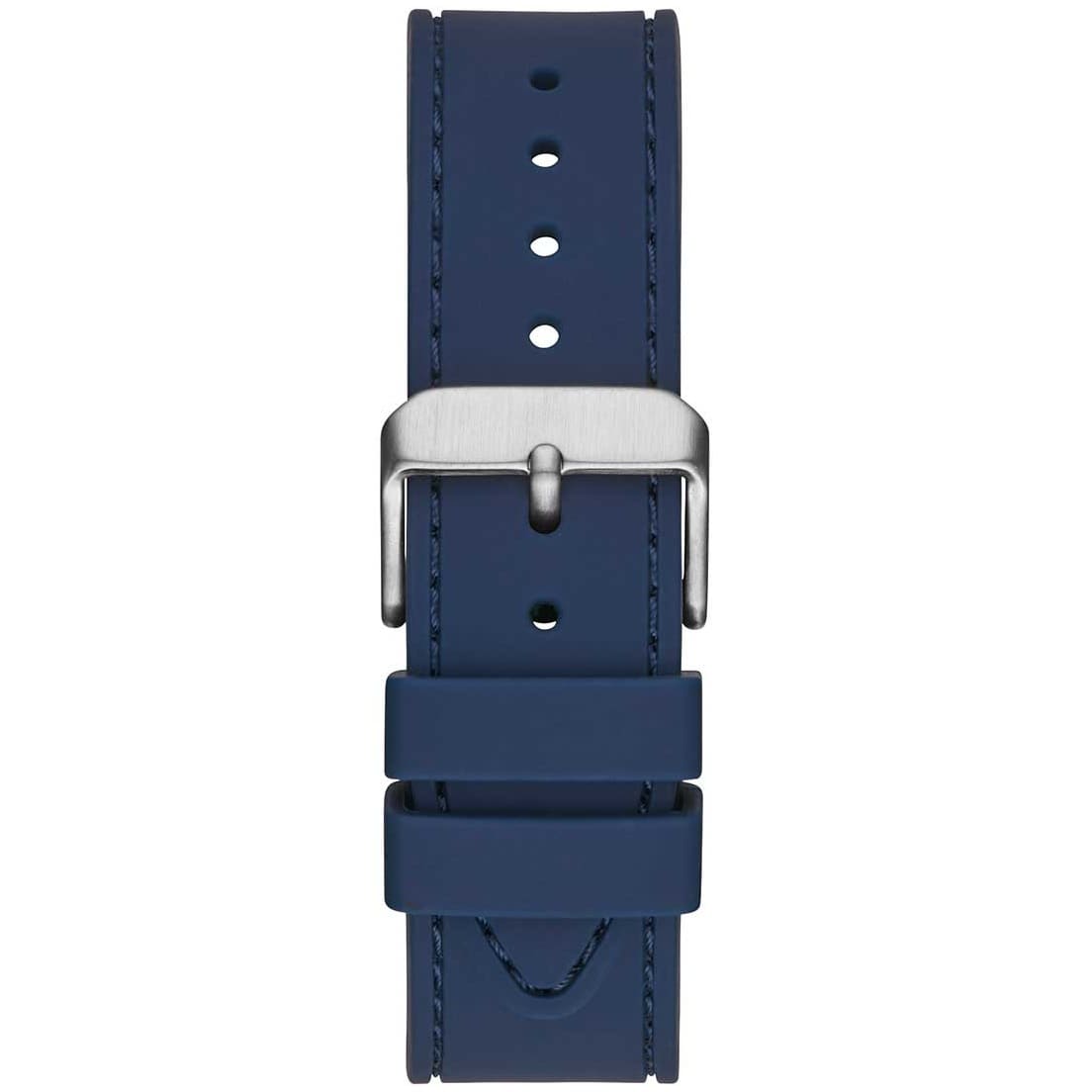 Guess Odyssey W1108G4 Silver/Rose Gold Case Blue Panda Dial Rubber Strap Men's Watch