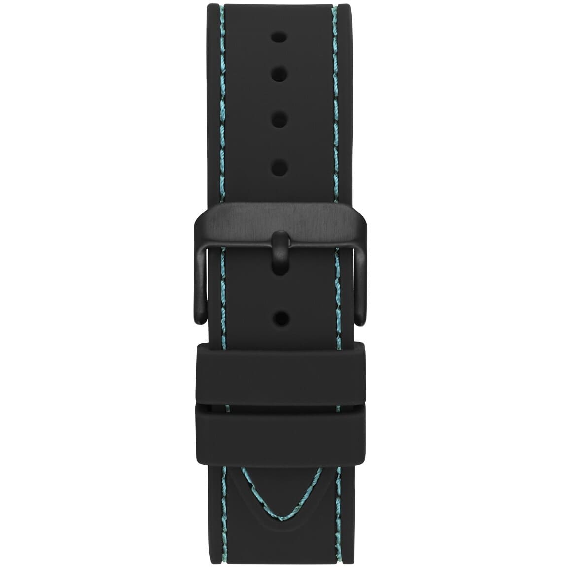 ساعة يد رجالية Guess Odyssey W1108G5 بإطار أسود ولمسات زرقاء وسوار مطاطي
