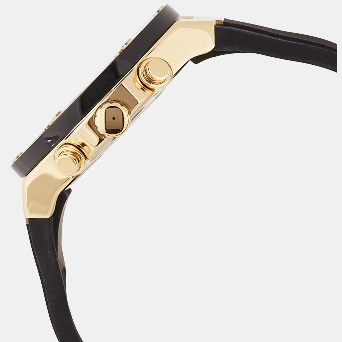 Guess athena Multi-Function GW0030L2 Gold Case Gold Dial Black Rubber Women's Watch