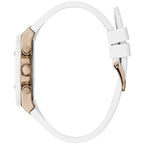 Guess Athena Multi-Function GW0030L3 Rose Gold White Dial Rubber Women's Watch