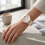 Guess Athena Multi-Function GW0030L3 Rose Gold White Dial Rubber Women's Watch