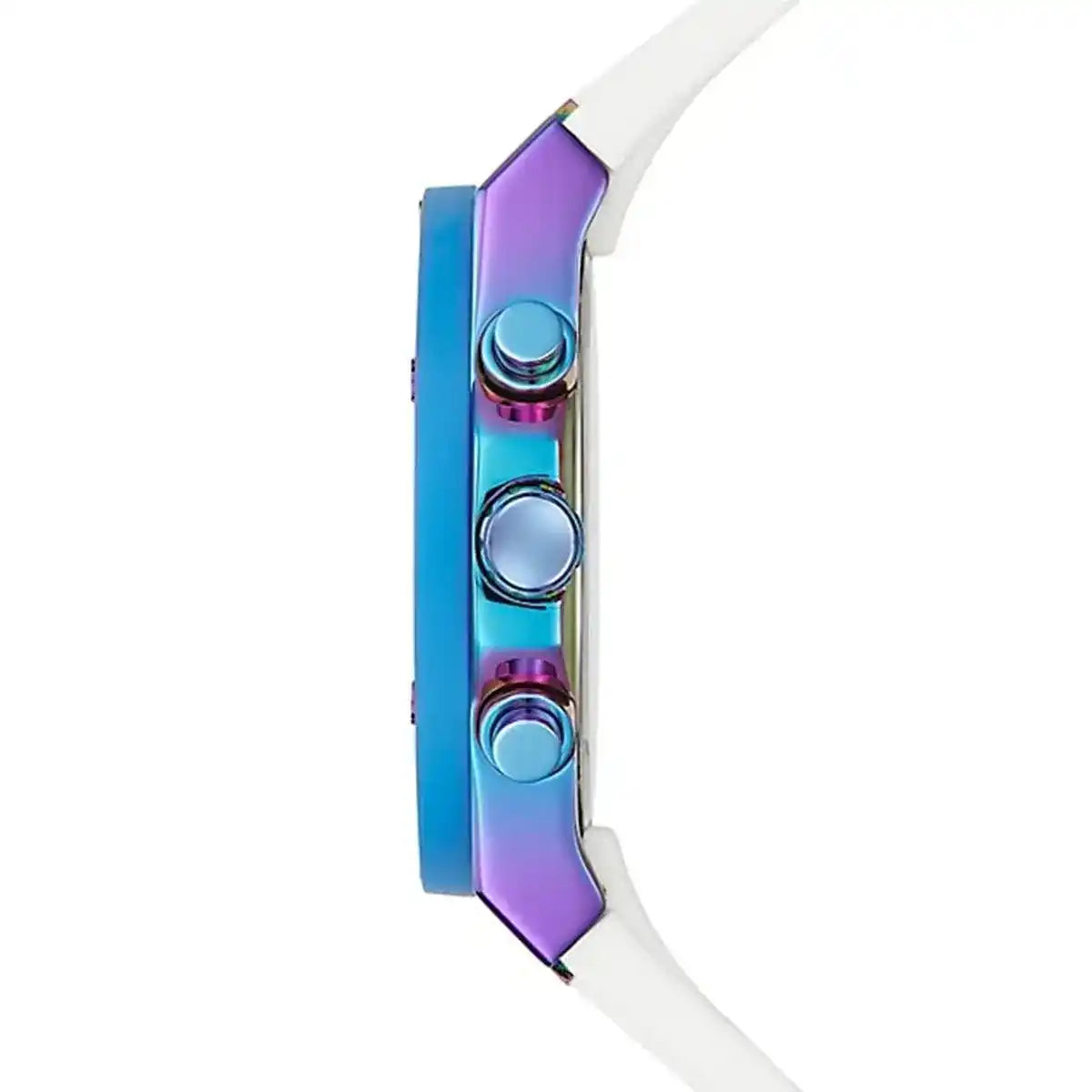 Guess Athena Multi-Function GW0030L6 Multicolor Rainbow Case White Rubber Women's Watch