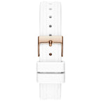 Guess Cosmo GW0034L2 Rose Gold Case Silver Dial White Rubber Women's Watch