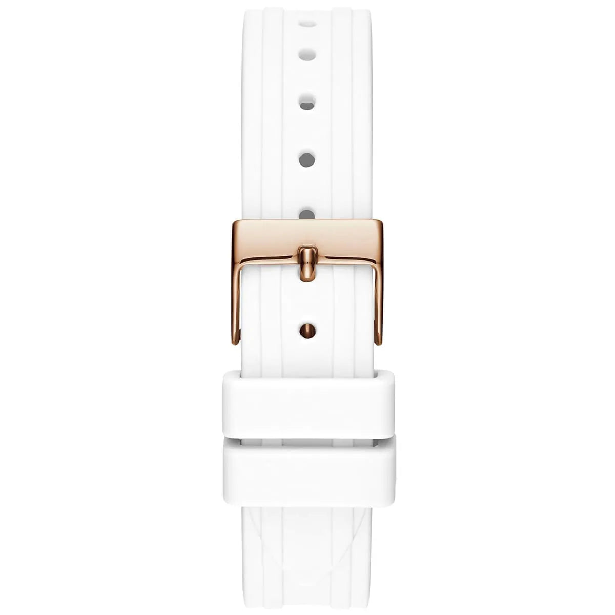 Guess Cosmo GW0034L2 Rose Gold Case Silver Dial White Rubber Women's Watch