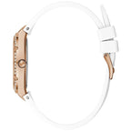 Guess Cosmo GW0034L2 Rose Gold Case Silver Dial White Rubber Women's Watch