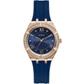 Guess Cosmo GW0034L4 Gold Case Blue Dial Blue Rubber Women's Watch