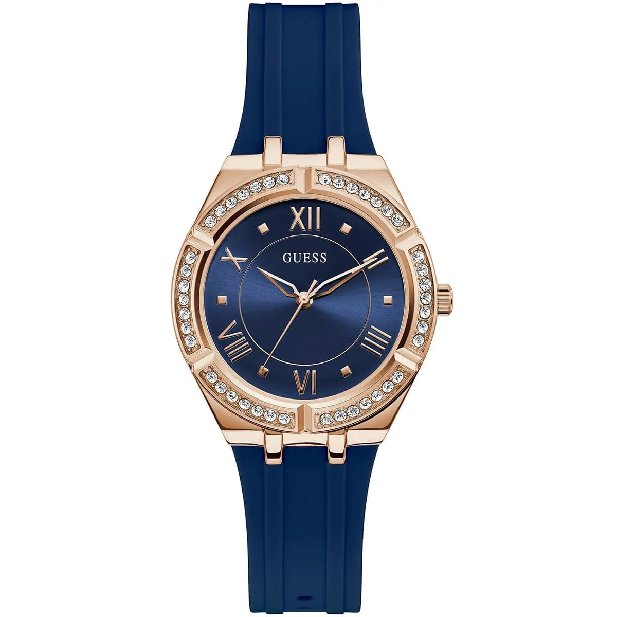 Guess Cosmo GW0034L4 Gold Case Blue Dial Blue Rubber Women's Watch