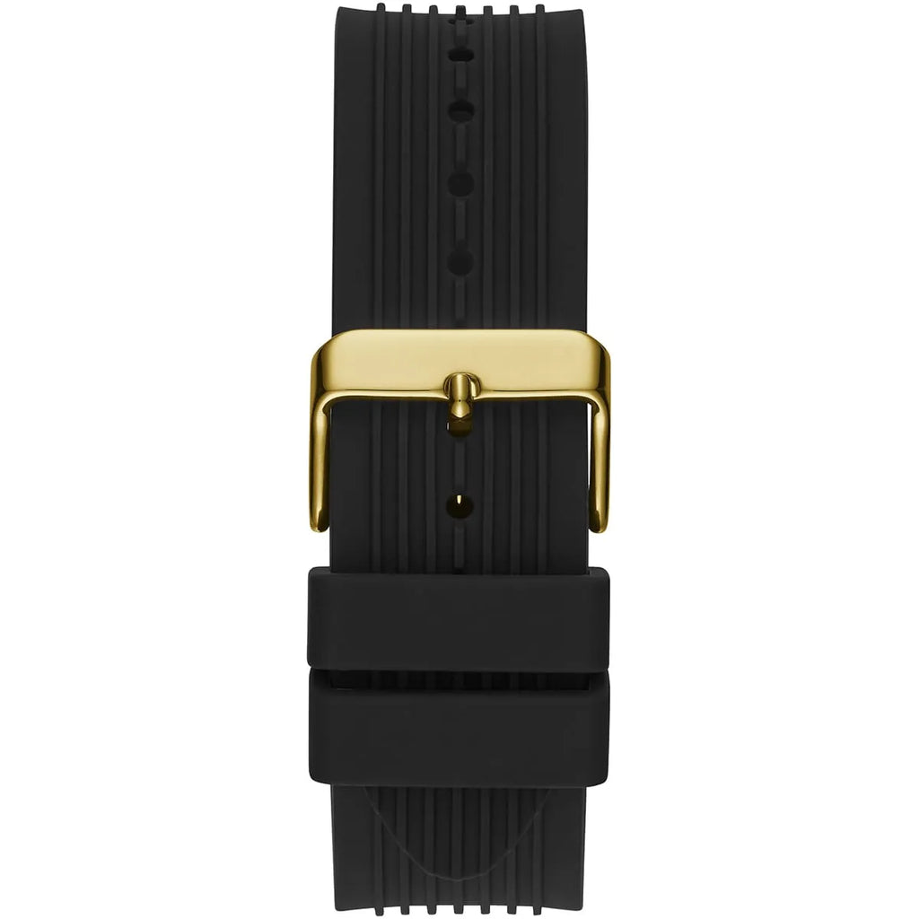 Guess Poseidon Multi-Function GW0057G1 Gold Case Black Dial Black Rubber Men's Watch
