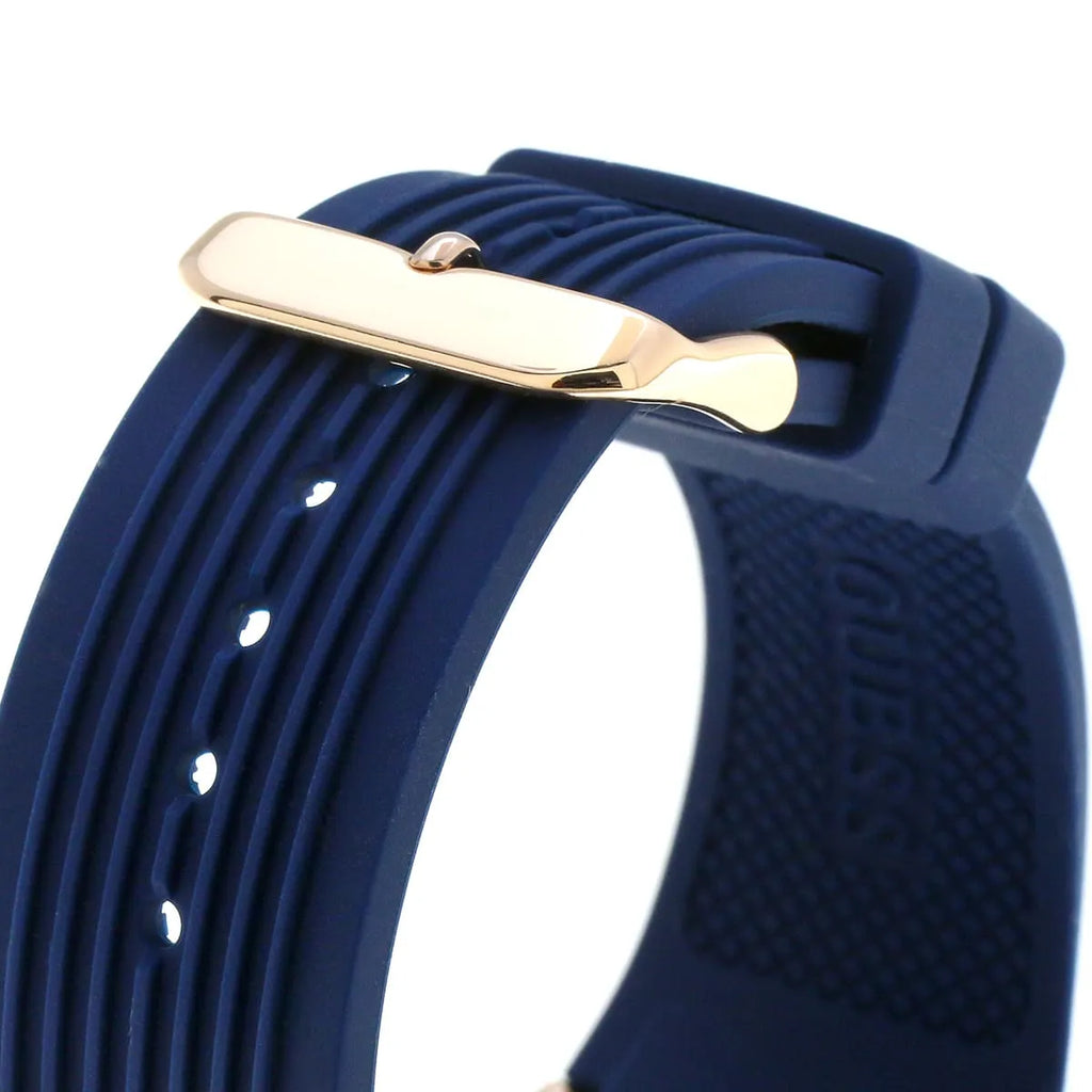 Guess Poseidon Multi-Function GW0057G2 Rose Gold Case Blue Dial Blue Rubber Men's Watch