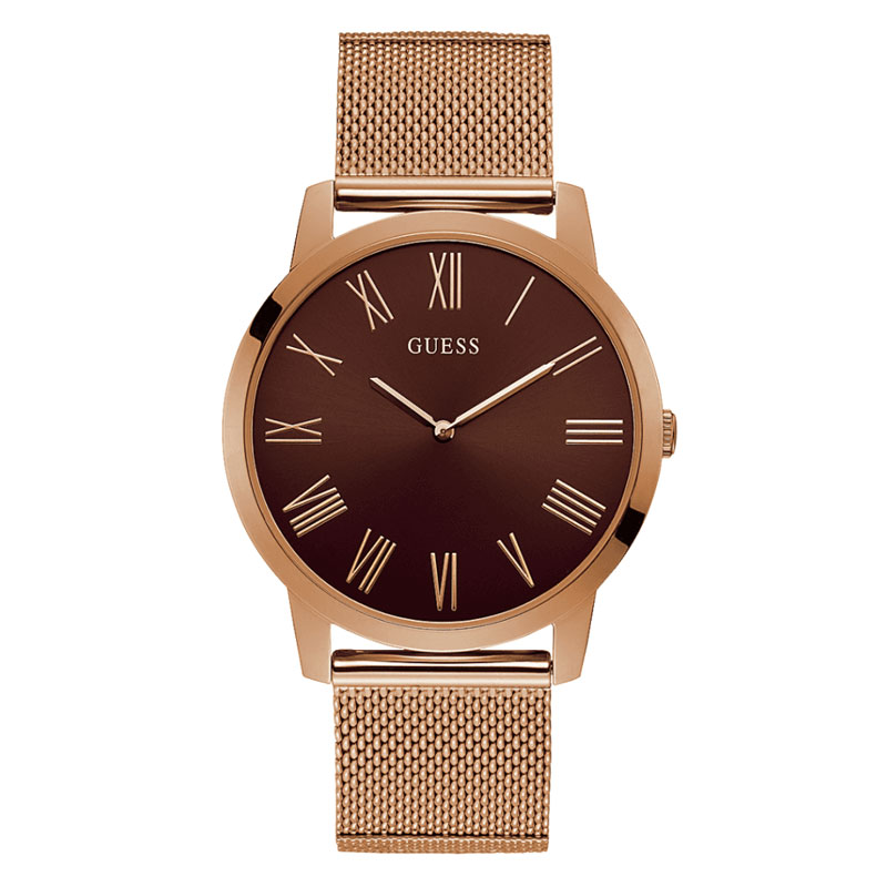 Guess Supernova GW0074G1 Rose Gold Case Brown Dial Rose Gold Mesh Men's Watch