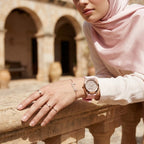 Guess Lady Frontier GW0109L2 Rose Gold Crystal Dial Pink Rubber Women's Watch