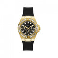 Guess Venus GW0118L1 Gold Case Black Dial Black Rubber Women's Watch