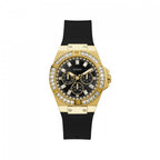 Guess Venus GW0118L1 Gold Case Black Dial Black Rubber Women's Watch