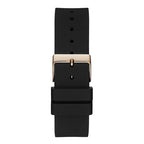 Guess Venus GW0118L2 Rose Gold Case Black Dial Black Rubber Women's Watch