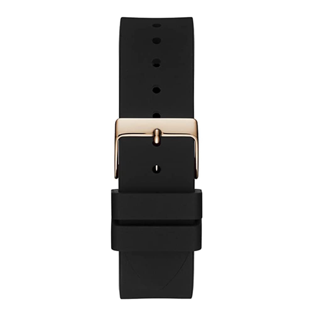 Guess Venus GW0118L2 Rose Gold Case Black Dial Black Rubber Women's Watch