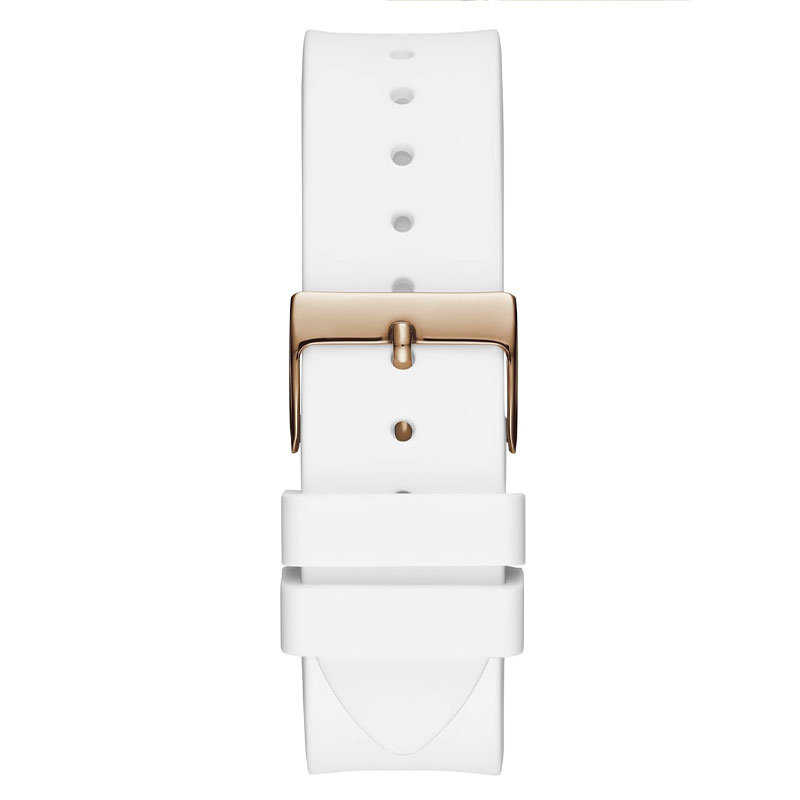 Guess Venus GW0118L4 Rose Gold Case White Dial White Rubber Women's Watch
