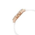 Guess Venus GW0118L4 Rose Gold Case White Dial White Rubber Women's Watch