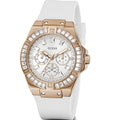 Guess Venus GW0118L4 Rose Gold Case White Dial White Rubber Women's Watch