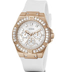 Guess Venus GW0118L4 Rose Gold Case White Dial White Rubber Women's Watch