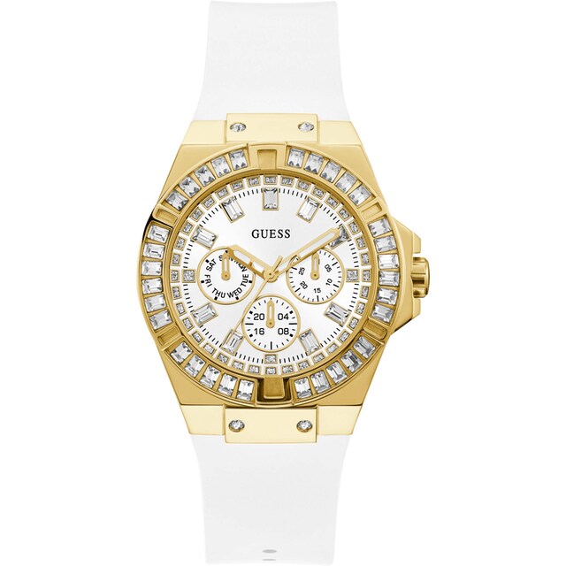 Guess Venus GW0118L5 Gold Case White Dial White Rubber Women's Watch