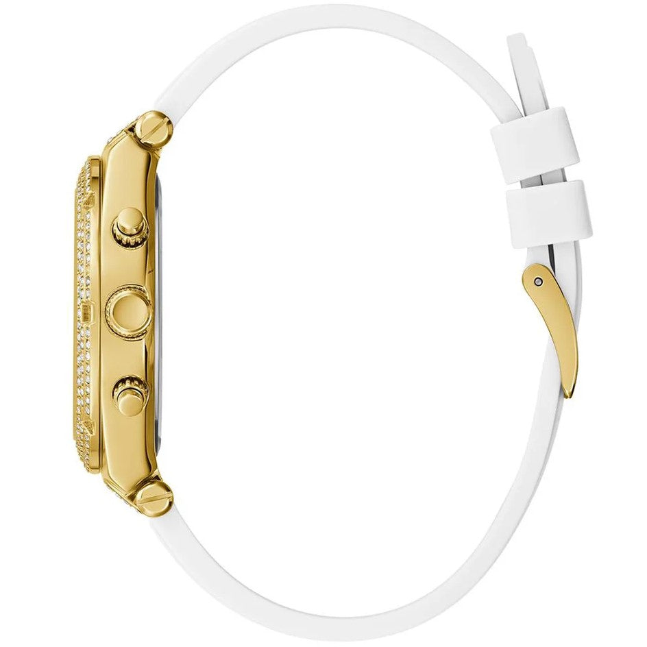 Guess Venus GW0118L5 Gold Case White Dial White Rubber Women's Watch