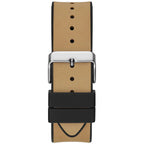 Guess Phoenix GW0202G3 Silver Tone Case Black Dial Brown Rubber Watch