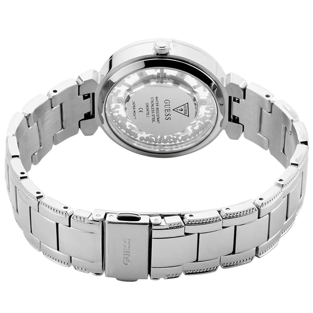 Guess Crystal Clear GW0470L1 Silver Case Transparent Crystal Dial Silver Metal Women's Watch