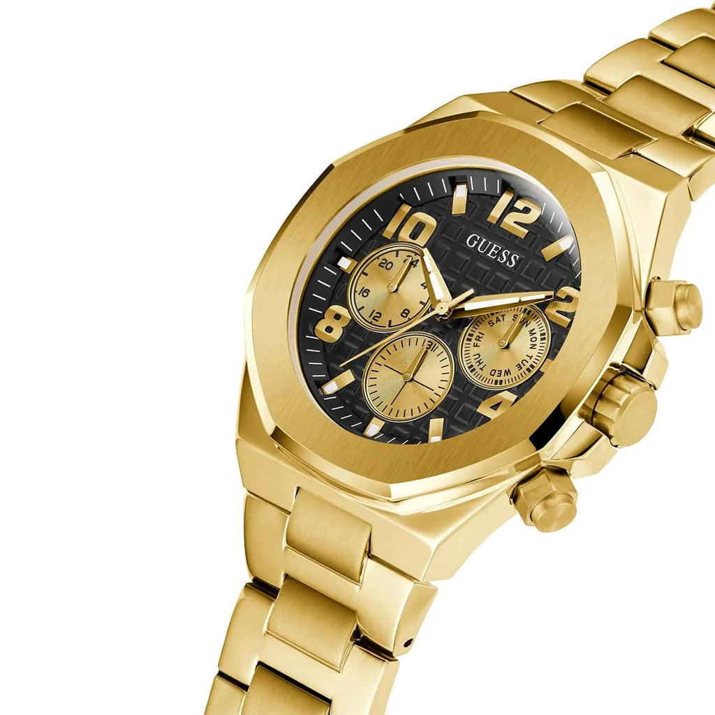 Guess Momentum GW0489G2 Gold Tone Black Dial Stainless Steel Watch