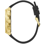 Guess Momentum GW0492G3 Gold Tone Green Dial Black Leather Strap Watch