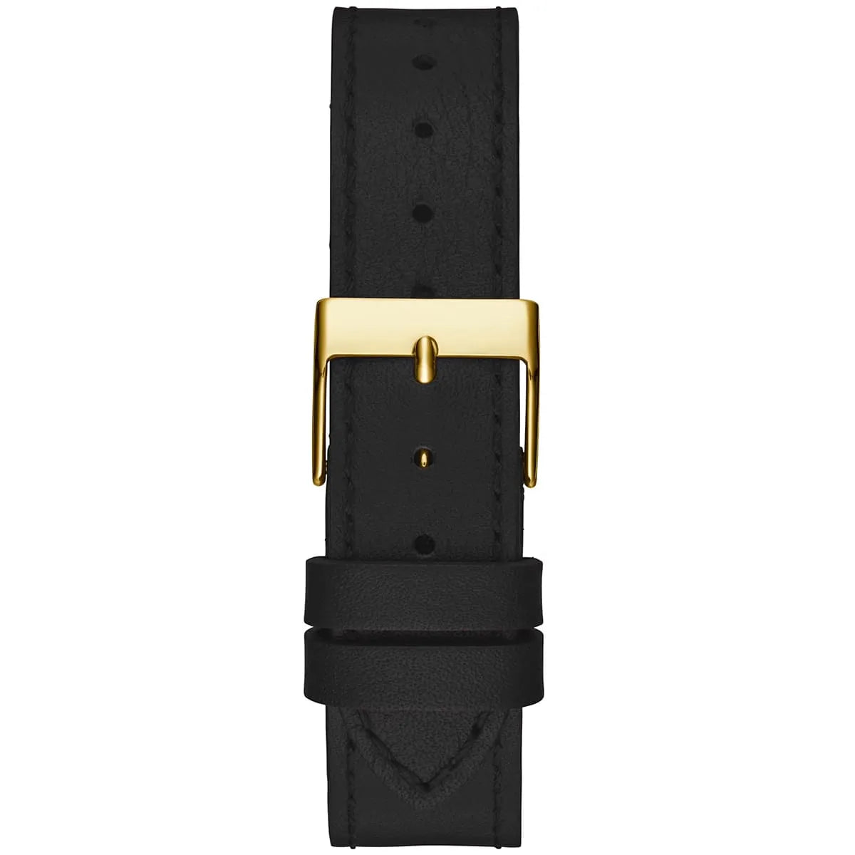 Guess Fame GW0504L5 Gold Triangle Case Crystal Bezel Black Dial Black Leather Women's Watch