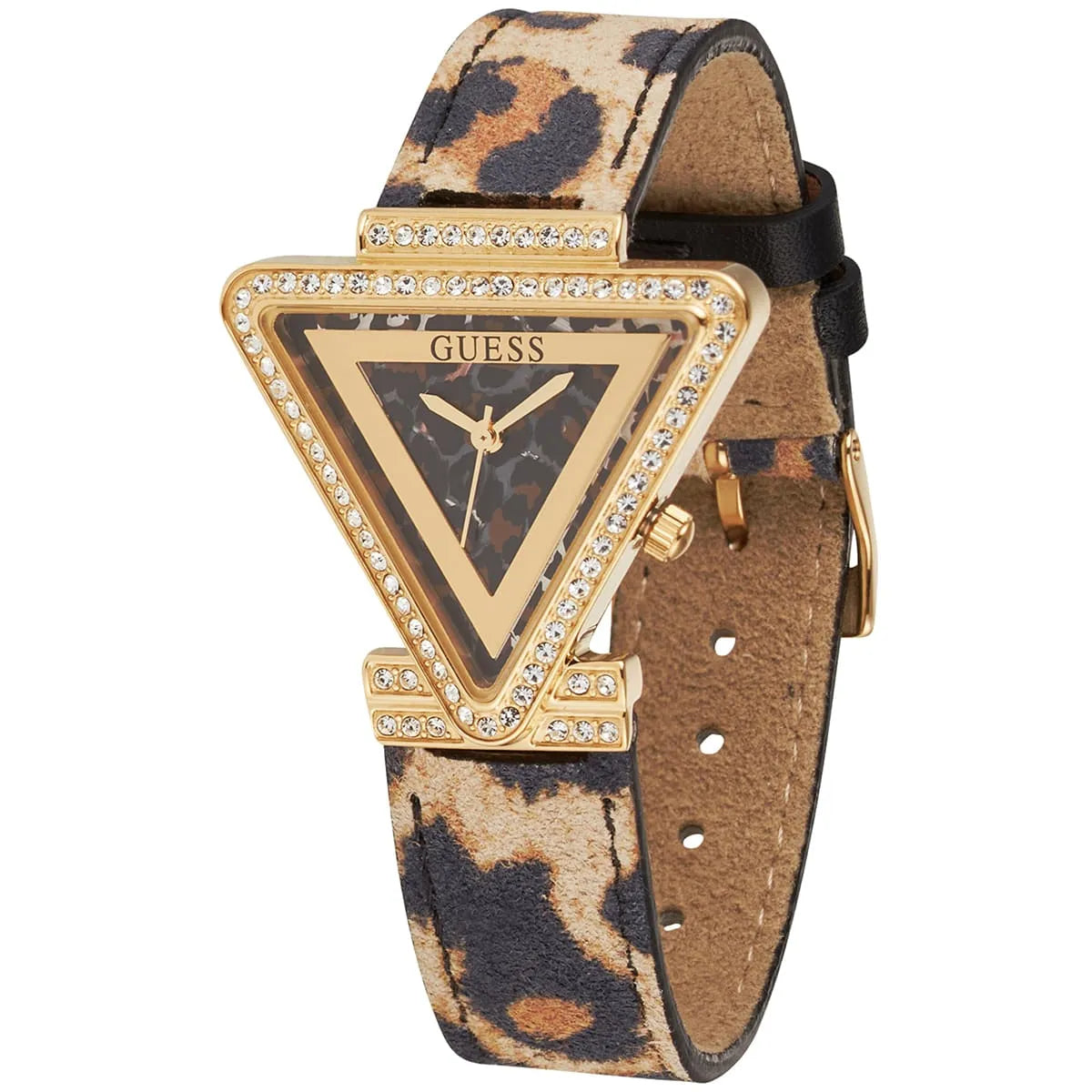 Guess Fame GW0504L3 Triangle Gold & Leopard Print Watch