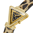 Guess Fame GW0504L3 Triangle Gold & Leopard Print Watch