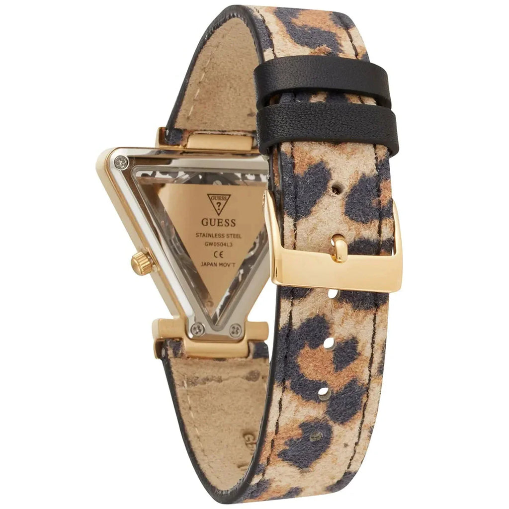 Guess Fame GW0504L3 Triangle Gold & Leopard Print Watch